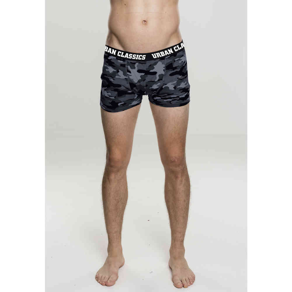 Urban Classics - 2Pack Camo Boxershorts set - Bruin/Groen